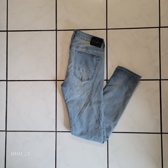 PacSun Men's Active Stretch Slim Fit Jeans 30x32 Light Blue Denim - Picture 8 of 11